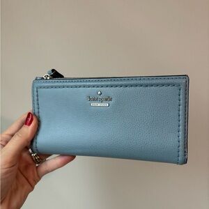 Kate Spade Light Blue double fold Wallet